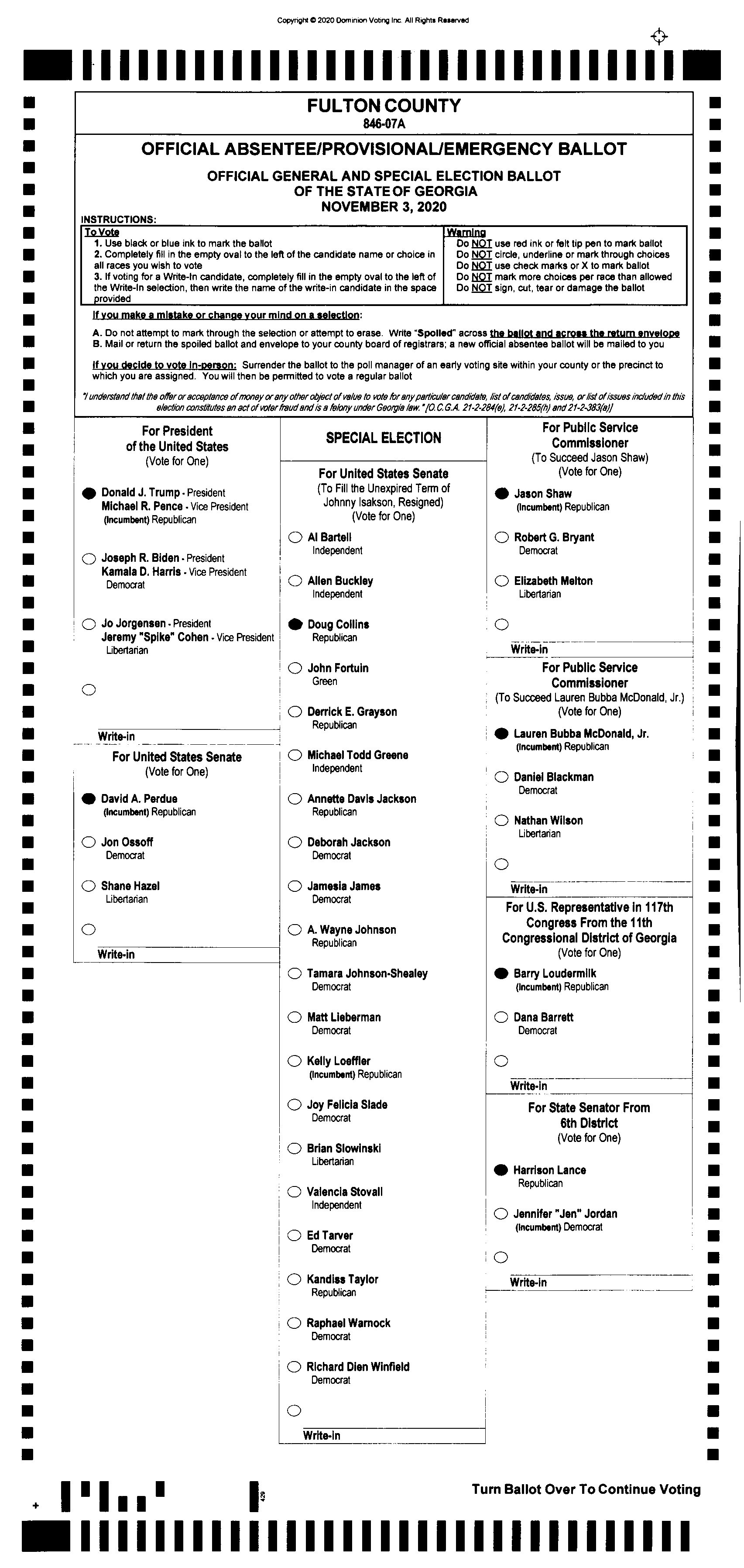 Doubled Ballot